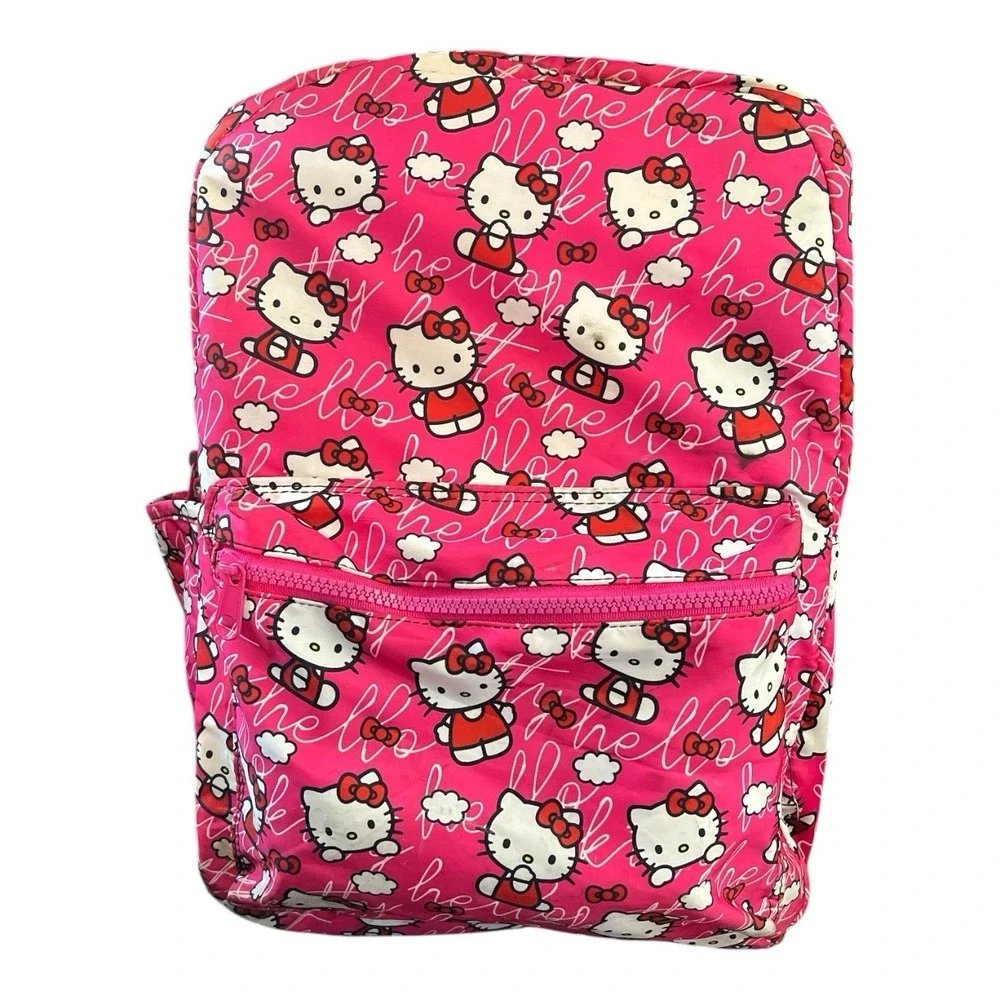 Hello‎ Kitty Pink Backpack School Travel Bag Preowned